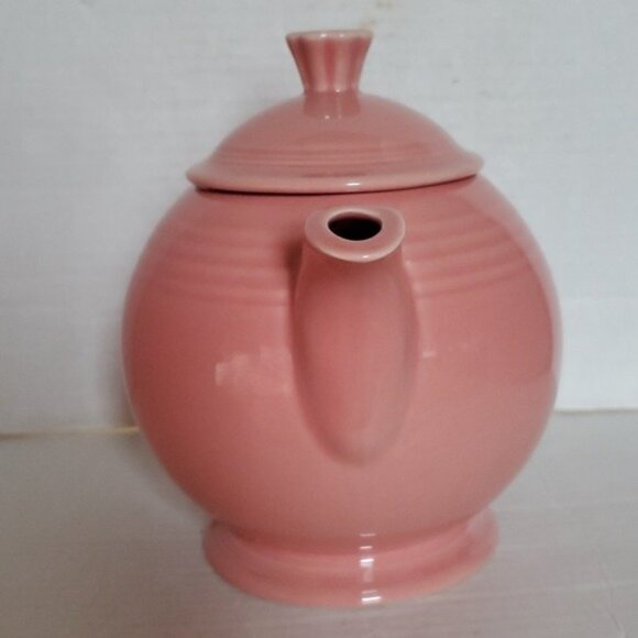 Fiestaware Fiesta 44 Oz Covered Ceramic Teapot Dish Container Pitcher Peony Pink - Picture 4 of 16